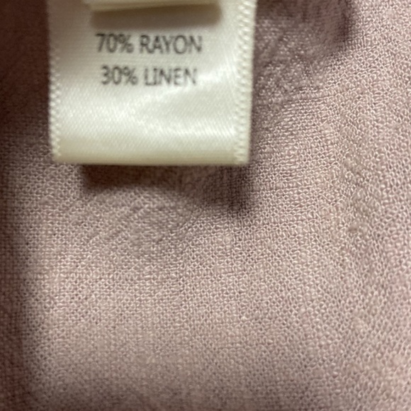 Monteau Button Linen Blend  Midi Dress. Size Large - Picture 4 of 5